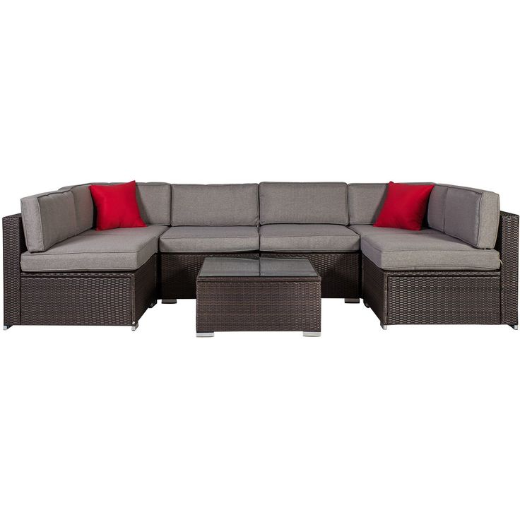 Oleskeluryhmä Home4you Cliff, 6-istuttava, ruskea/harmaa