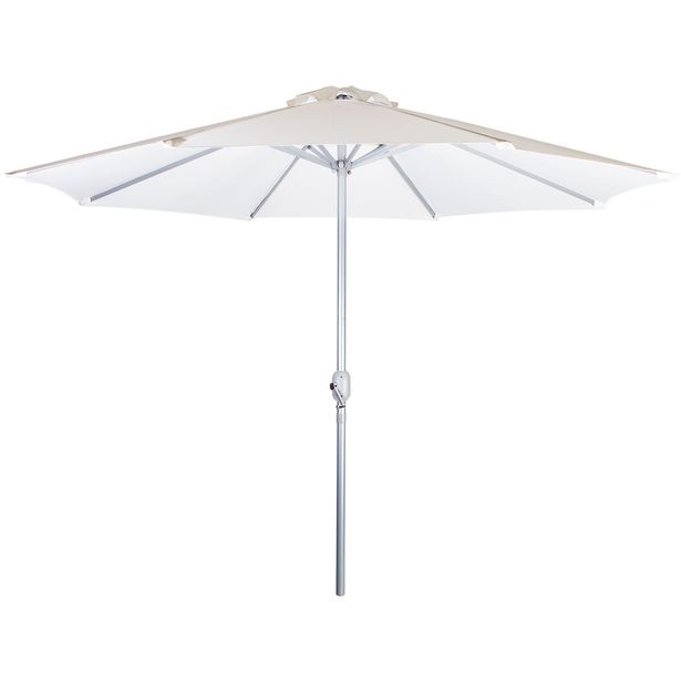 Aurinkovarjo Home4you Bahama, Ø270cm, valkoinen