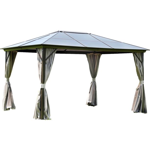 Paviljonki Home4you Sunset, 3x4m, ruskea/vaaleanbeige