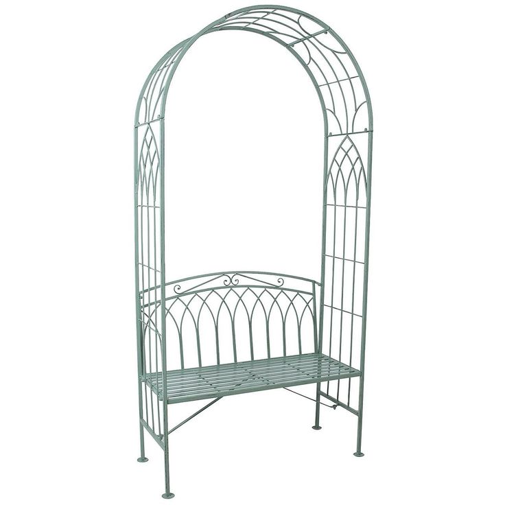 Puutarhapenkki kaarella Home4you Mint, 103cm, vihreä