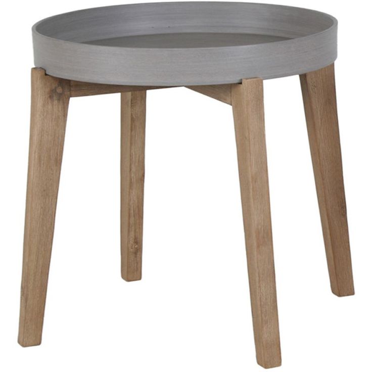 Pöytä Home4you Sandstone, Ø61cm, harmaa/ruskea