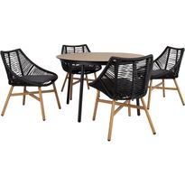 Pöytäryhmä Home4you Helsinki, Ø120cm, 4 tuolia