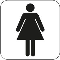 WC-kyltti naiset Habo, 80x80mm
