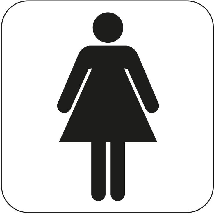 WC-kyltti naiset Habo, 80x80mm
