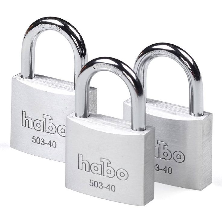 Riippulukko Habo 503-40-3, alumiini, 3kpl