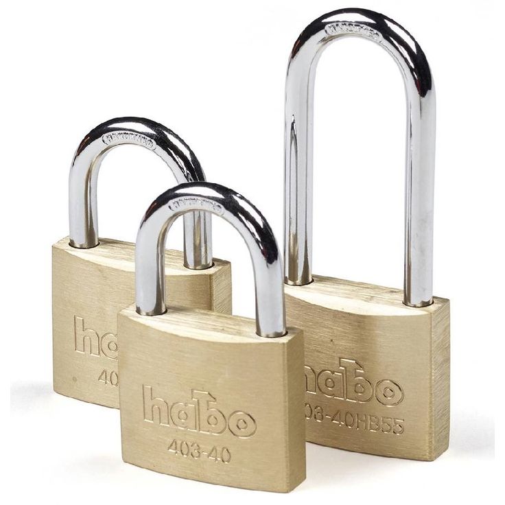 Riippulukko Habo 403-40-3, messinki, 3kpl