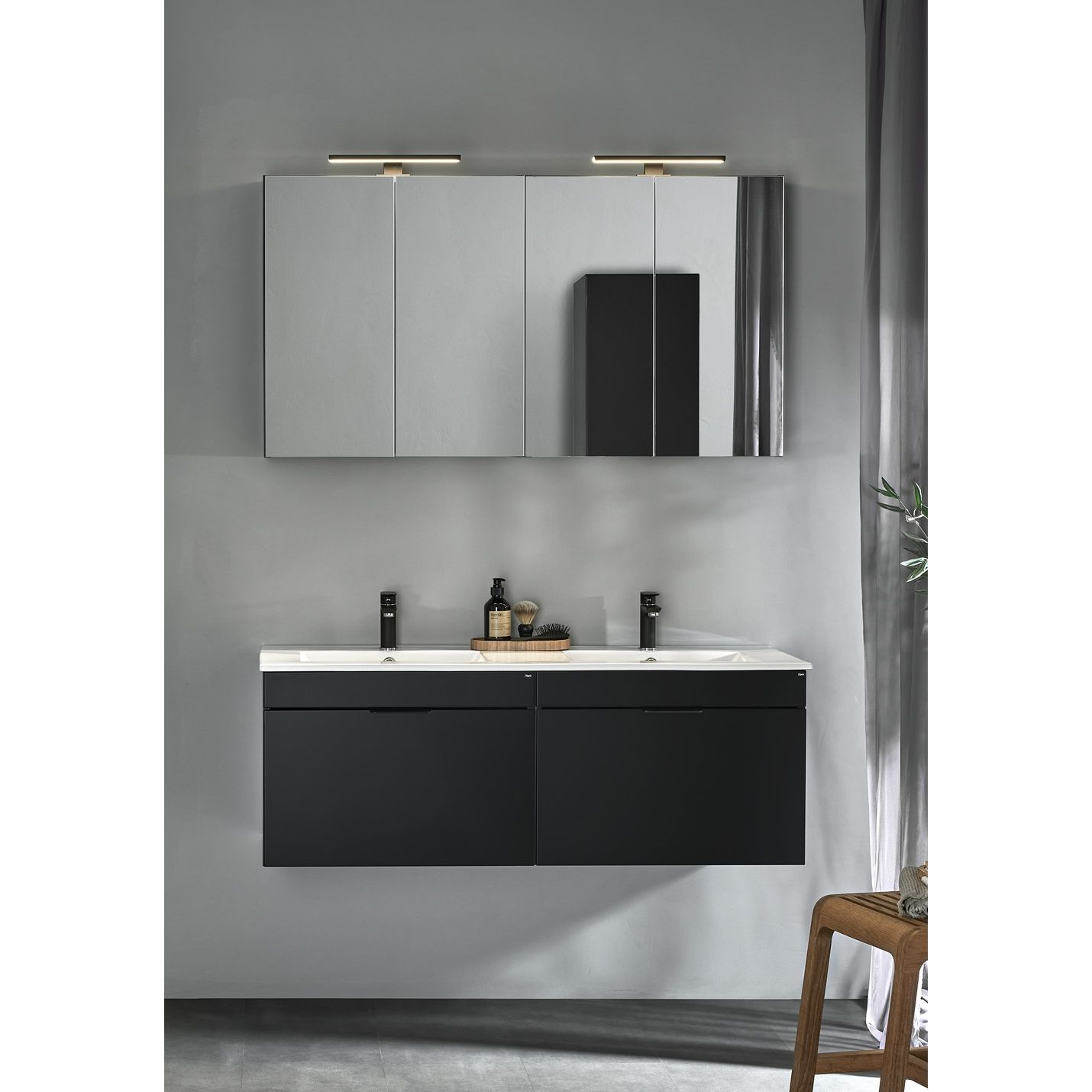 Peilikaappi Hafa Go, 1200x650 mm, musta