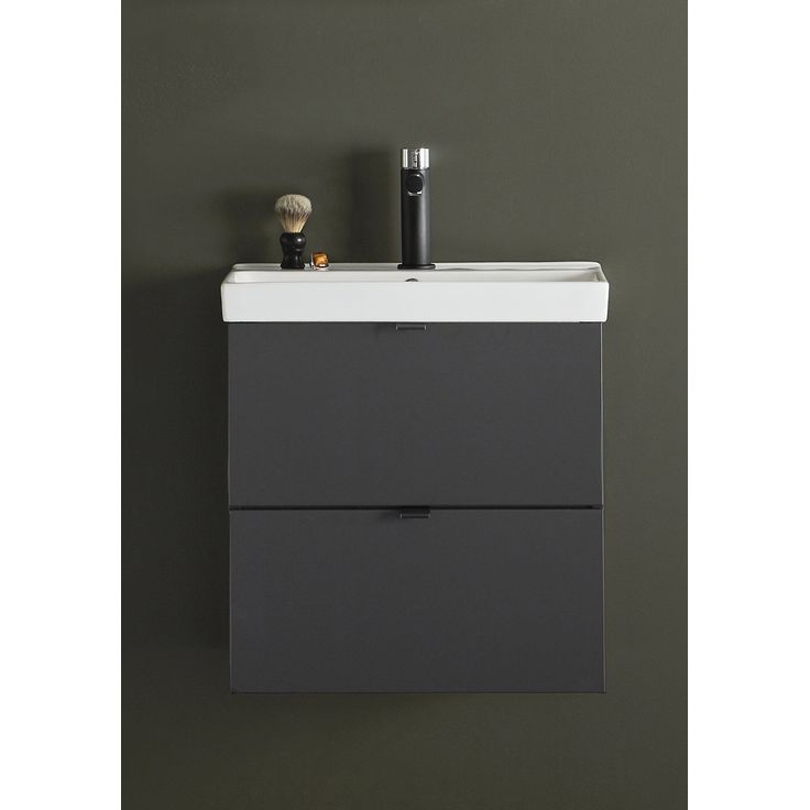 Allaskaappi altaalla Hafa Neat, 560x550mm, 2 laatikkoa, antrasiitti