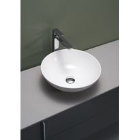Malja-allas Hafa Spring, ø 400x135mm, posliini, valkoinen