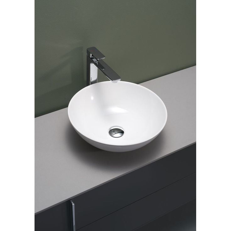 Malja-allas Hafa Spring, ø 400x135mm, posliini, valkoinen