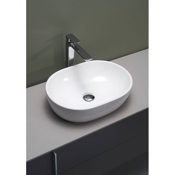 Malja-allas Hafa Pond, 480x340x140mm, posliini, valkoinen, Verkkokaupan poistotuote