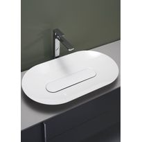 Malja-allas Hafa Edge Oval, 700x400x107mm, lasitettu teräs