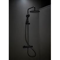 Sadesuihkusetti Hafa Mix Slim Round, 150cc, mattamusta, Verkkokaupan poistotuote