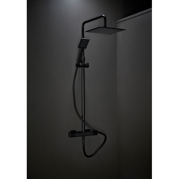 Sadesuihkusetti Hafa Mix Slim Square, 150cc, mattamusta