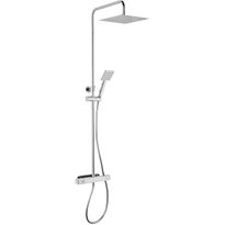 Sadesuihkusetti Hafa Mix Slim Square, cc150, 300x300 mm sadesuihkupää, termostaattihanalla, kromi