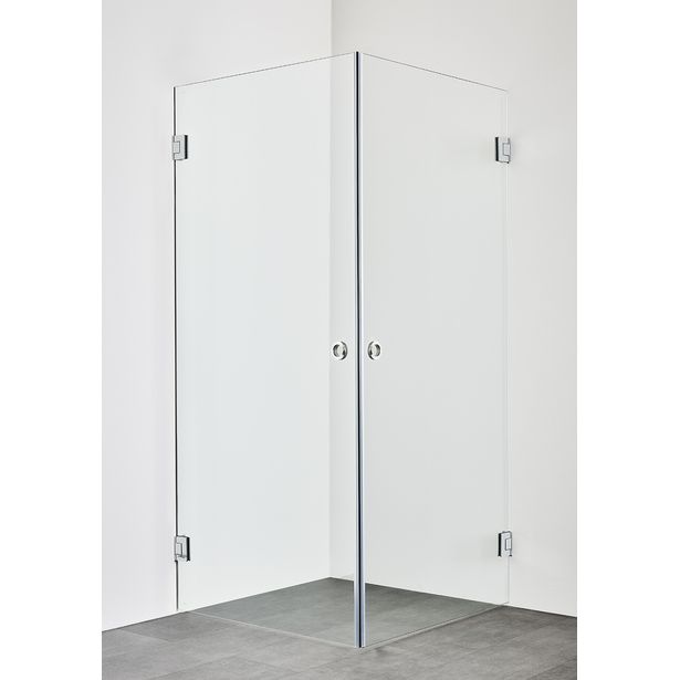 Suihkunurkka Hafa Infinity 80x100, kirkkaat lasit, kromiprofiilit
