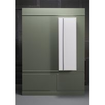 Korkea kaappi Hafa Edge, 400x250x1200mm, push open, valkoinen