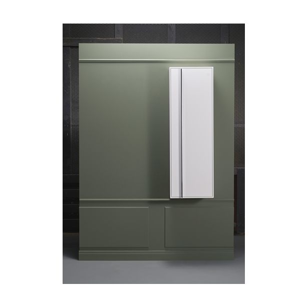 Korkea kaappi Hafa Edge, 400x250x1200mm, push open, valkoinen