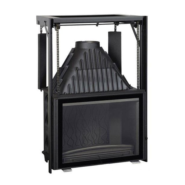 Takkasydän Invicta 800 Grande Angle, hissiluukku, 14 kW, 202 kg