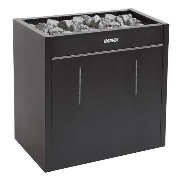 Sähkökiuas Harvia Virta Pro Combi HL220SA, 21.6kW, 22-32m³, automaattitäyttö, erillinen ohjaus, musta
