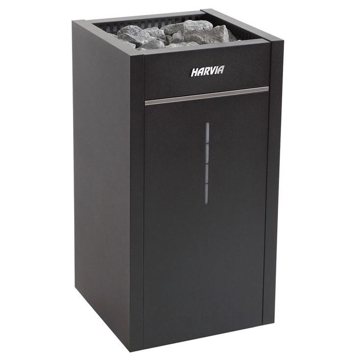 Sähkökiuas Harvia Virta Combi HL90S, 9kW, 8-14m³, manuaalitäyttö, erillinen ohjaus, musta