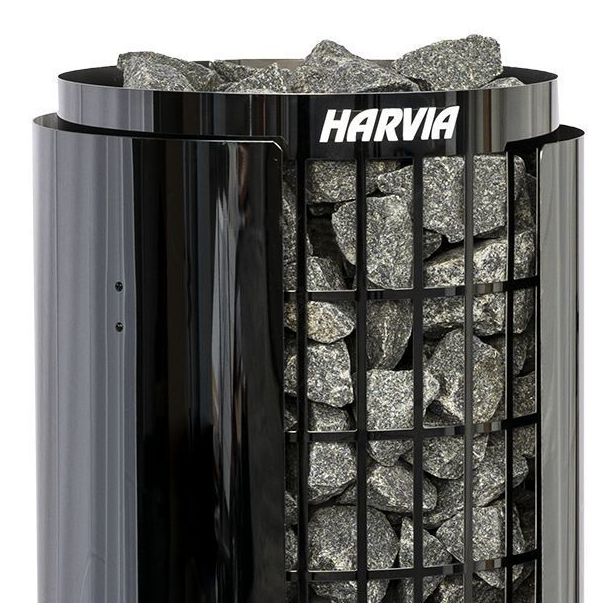 Kiukaan suojaseinä Harvia Cilindro Black Steel