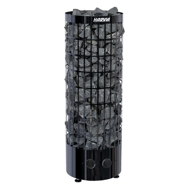 Sähkökiuas Harvia Cilindro PC70 Black Steel, 7kW, 6-10m³, kiinteä ohjaus, Verkkokaupan poistotuote