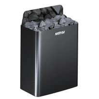 Sähkökiuas Harvia The Wall SW45E Black Steel, 4.5kW, 3-6m³, erillinen ohjaus, Verkkokaupan poistotuote