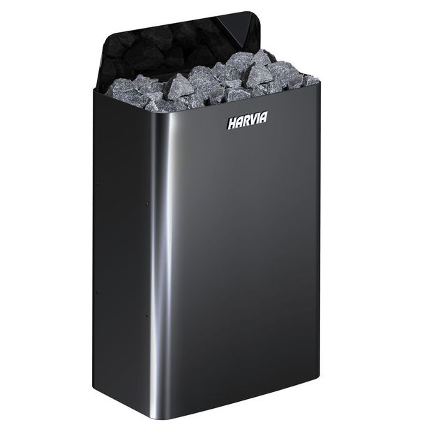 Sähkökiuas Harvia The Wall SW80E Black Steel, 9kW, 8-14m³, erillinen ohjaus