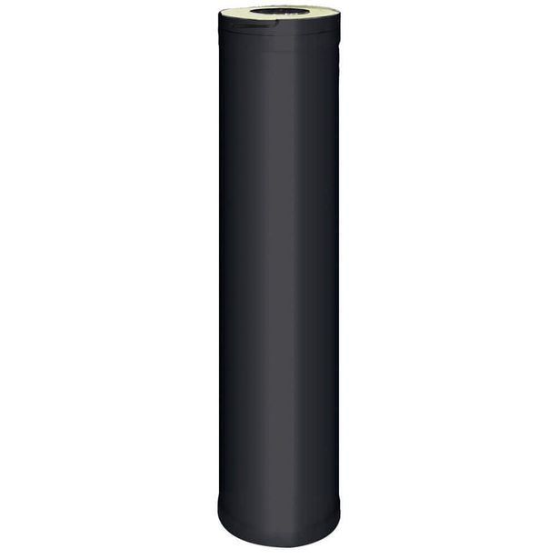 Teräspiipun jatke Harvia, 1000mm, musta