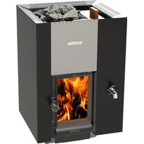 Puukiuas Harvia 22 GreenFlame RS, 9-18m³, vesisäiliö oikealla