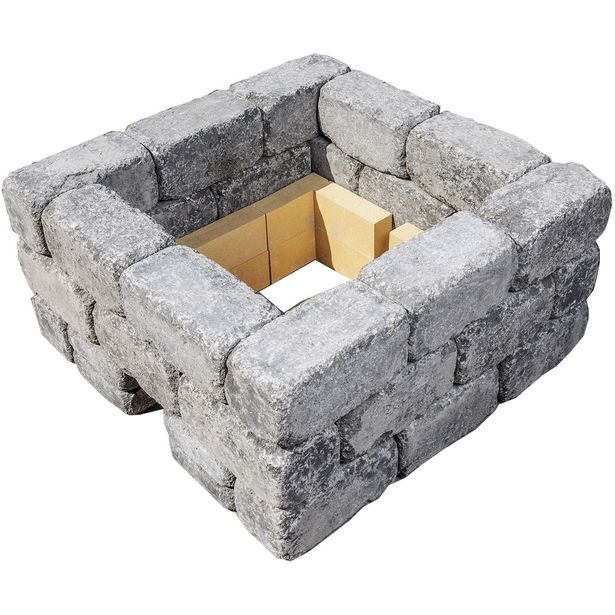 Nuotiopaikka/pihagrilli HB-Betoni Firepit tulitiilillä, musta