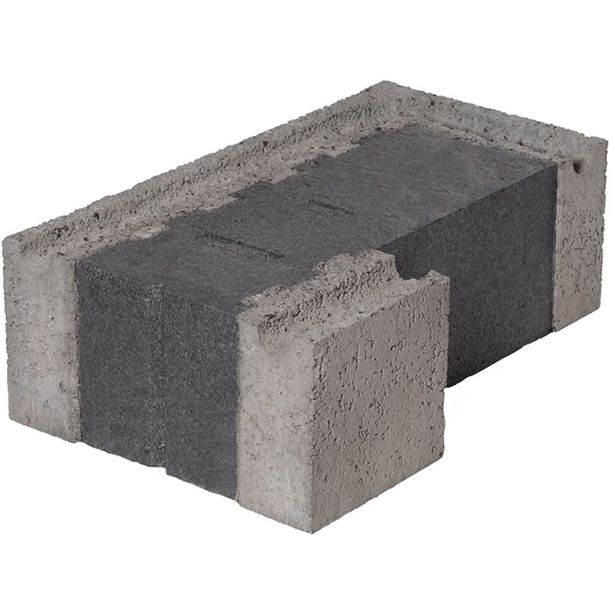 Eristeharkko PEH ultra HB-Betoni 190x597x380mm, kulma oikea 
