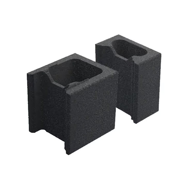 Muurikivi päätykivipari HB-Betoni, sileä, carbon black