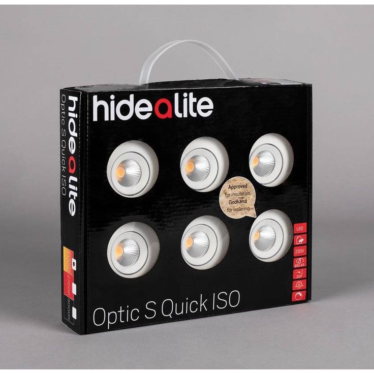 LED-alasvalosarja Hide-a-lite Optic Quick S ISO 6-pack, säädettävä, valkoinen