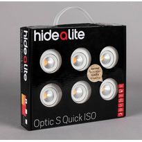 LED-alasvalosarja Hide-a-lite Optic Quick S ISO 6-pack, 2700K, valkoinen