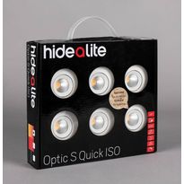 LED-alasvalosarja Hide-a-lite Optic Quick S ISO 6-pack, 3000K, valkoinen, Verkkokaupan poistotuote