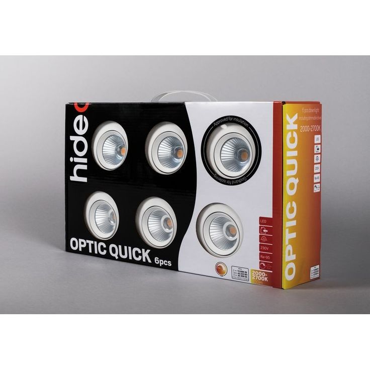 LED-alasvalosarja Hide-a-lite Optic Quick ISO, 6-pack, Tune, valkoinen