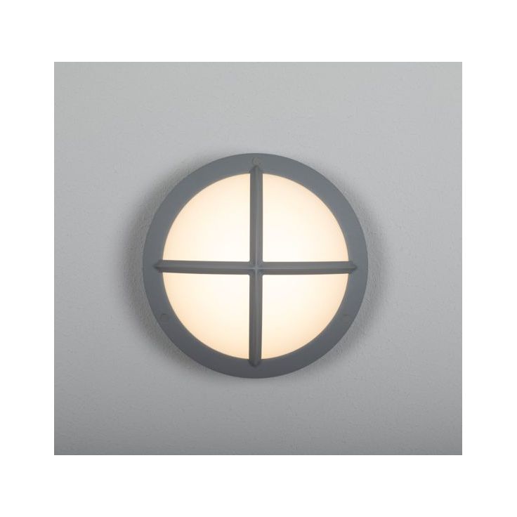 LED-ulkoseinävalaisin Hide-a-lite Moon Public Cross I IK10, harmaa
