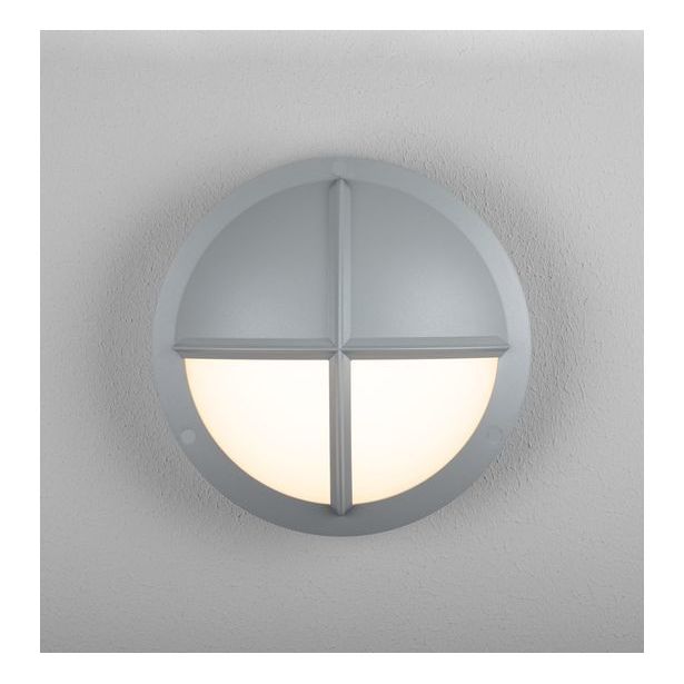 LED-ulkoseinävalaisin Hide-a-lite Moon Public Cross II IK10, harmaa