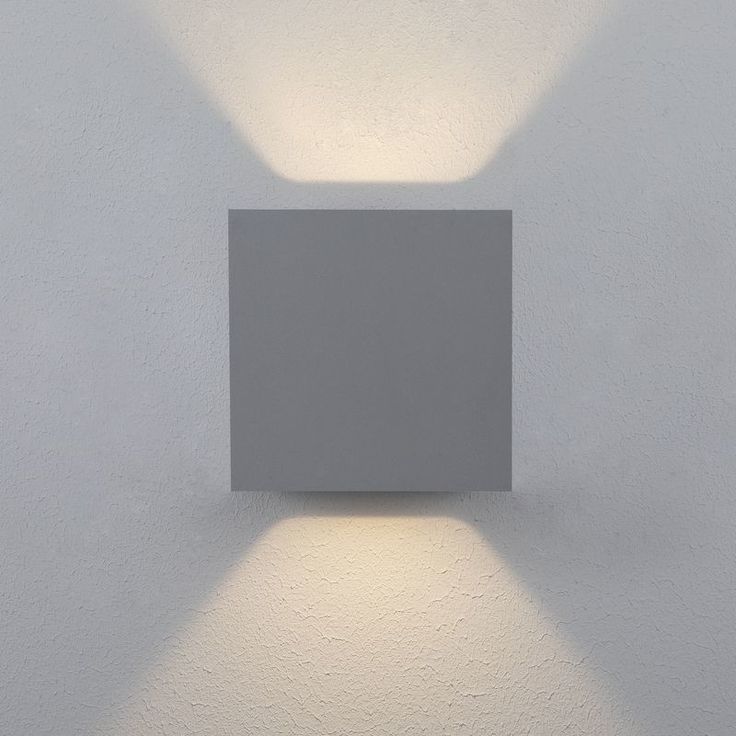 LED-ulkoseinävalaisin Hide-a-lite Cube XL II, 3000K, harmaa