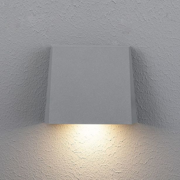 LED-ulkoseinävalaisin Hide-a-lite Edge XL, 3000K, harmaa