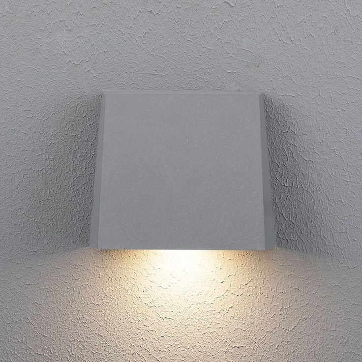 LED-ulkoseinävalaisin Hide-a-lite Edge XL, 3000K, harmaa