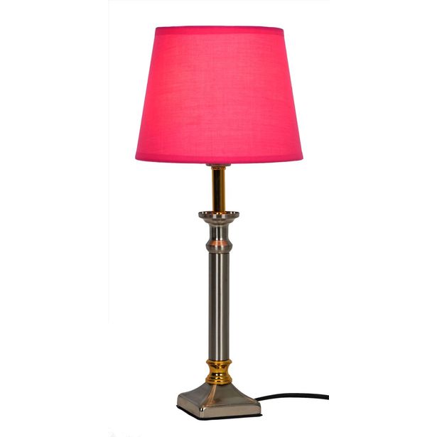 Pöytävalaisin Heat Classic, 47cm, pinkki