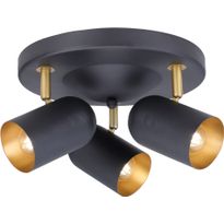 Kattospotti Heat Beaker 3-osainen pyöreä E14 musta