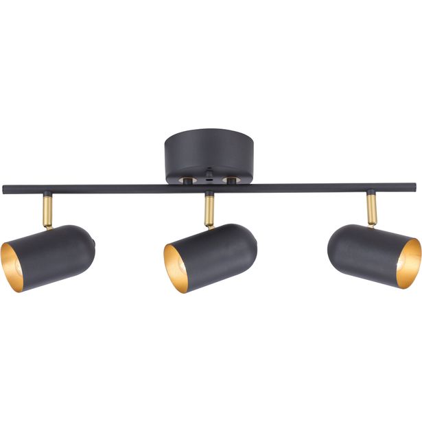 Kattospotti Heat Beaker 3-osainen tanko E14 musta