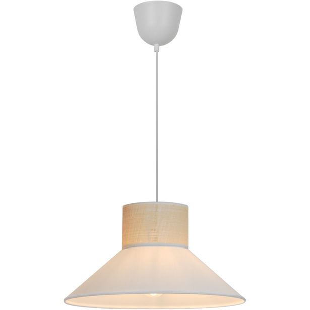 Riippuvalaisin Heat Raffia Ø40cm E27 olki ja kangas luonnonvalkoinen