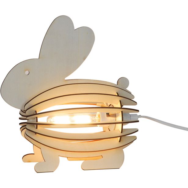 DIY-pöytävalaisin Heat Rabbit 27cm E14 tee-se-itse puu