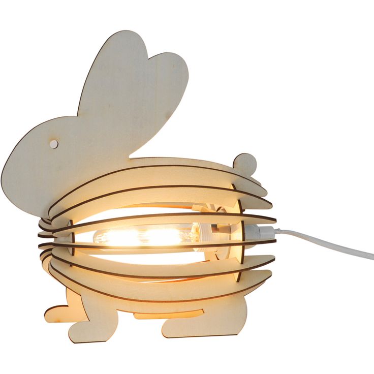 DIY-pöytävalaisin Heat Rabbit 27cm E14 tee-se-itse puu