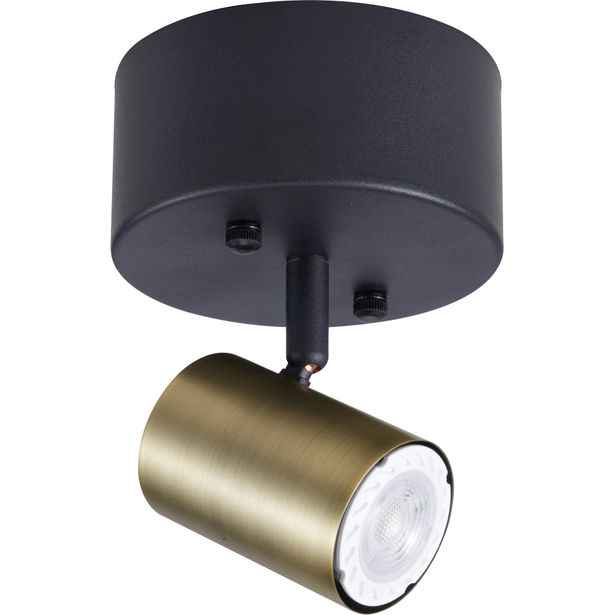 Kattospotti Heat Gold Tube 1-osainen GU10 kulta/musta